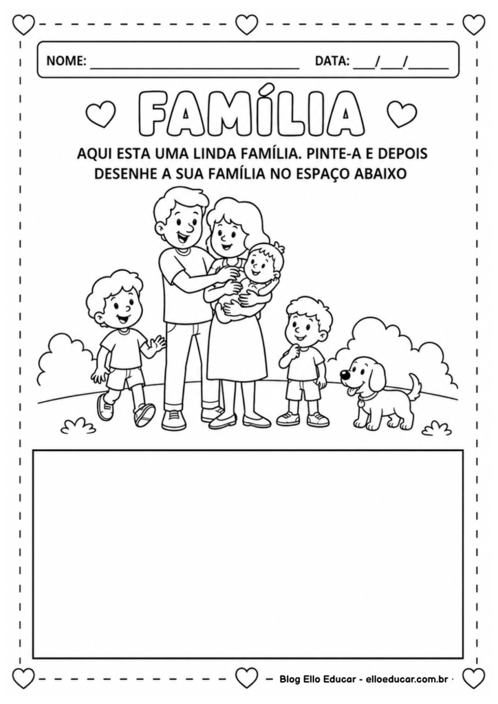 Atividades sobre família para Educação Infantil