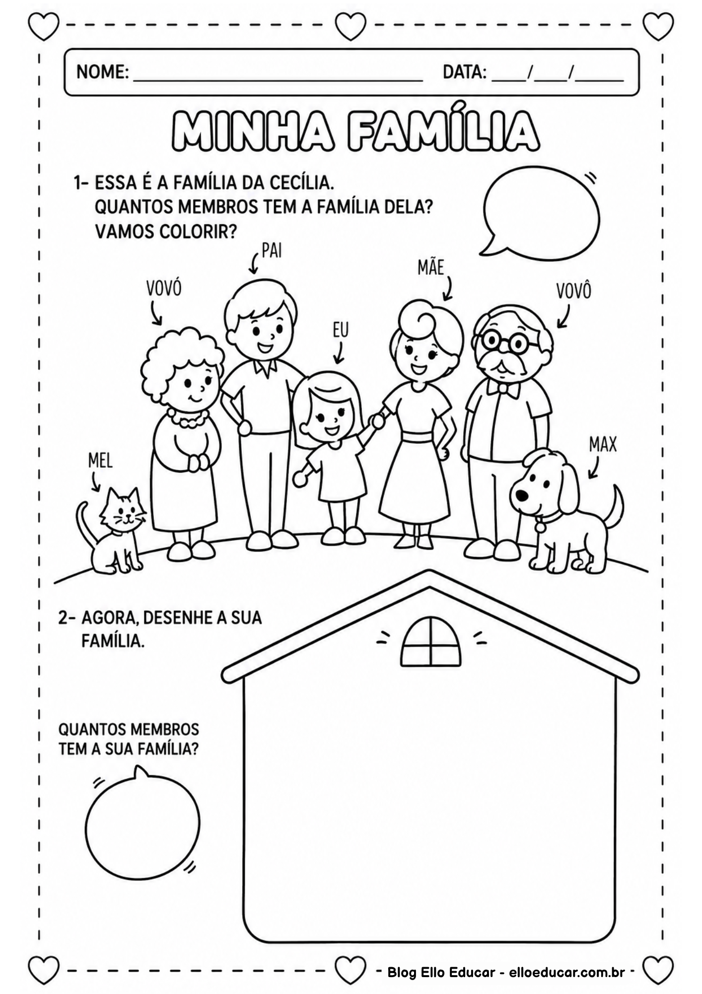 Atividades sobre família para Educação Infantil: PDF gratuito com 20 ...