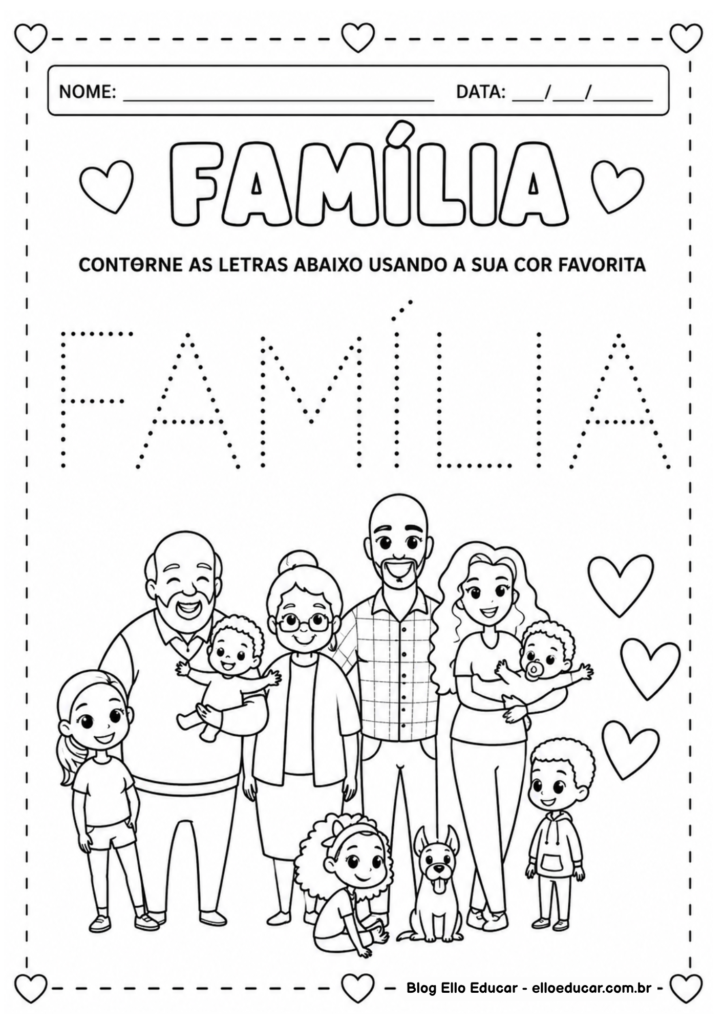 Atividades sobre família para Educação Infantil
