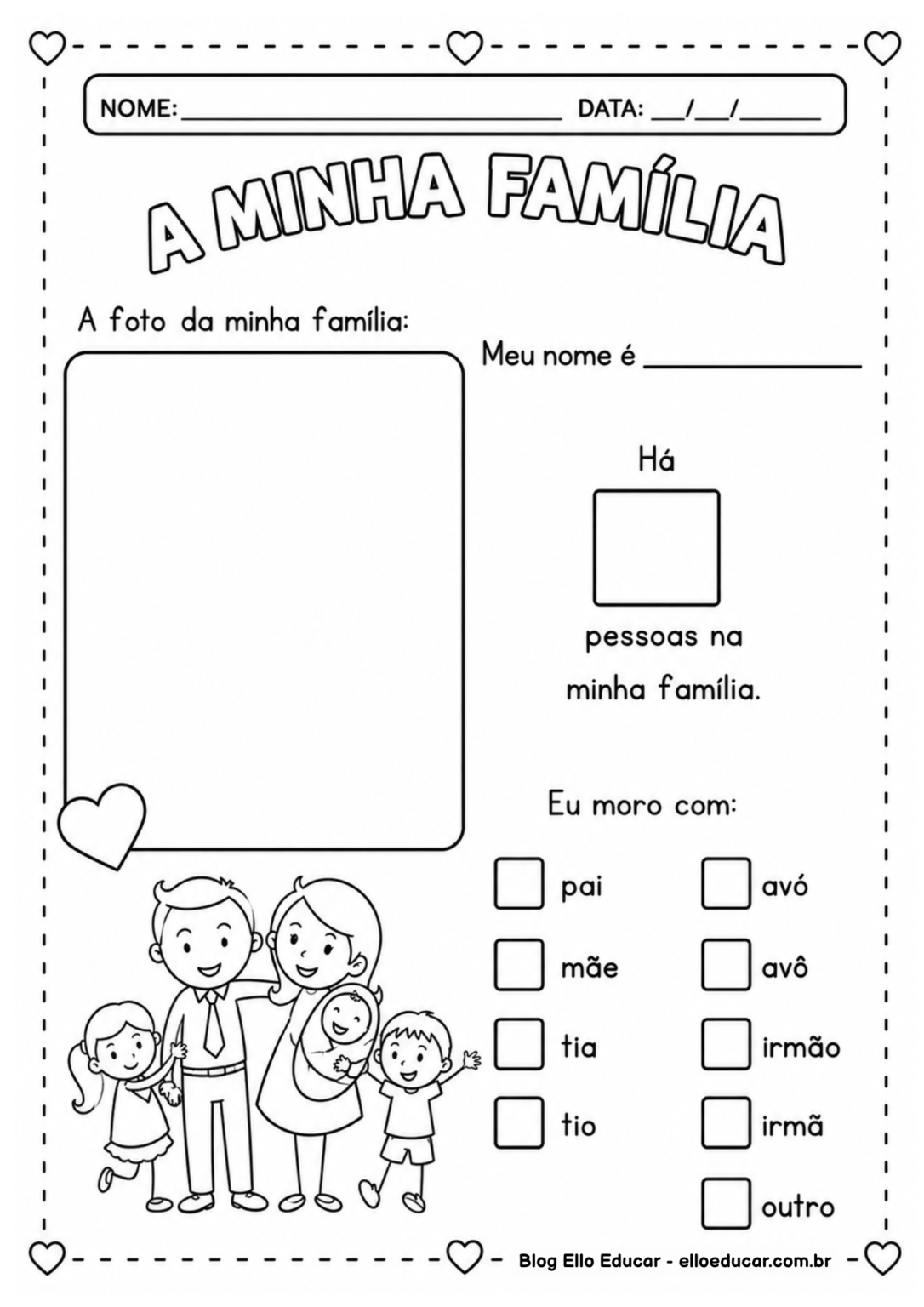 Atividades sobre família para Educação Infantil: PDF gratuito com 20 ...