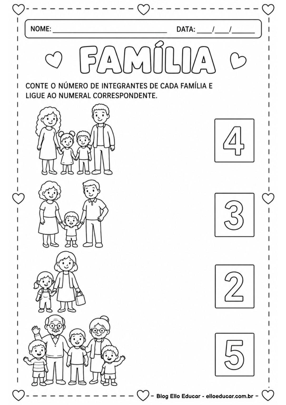 Atividades sobre família para Educação Infantil: PDF gratuito com 20 ...