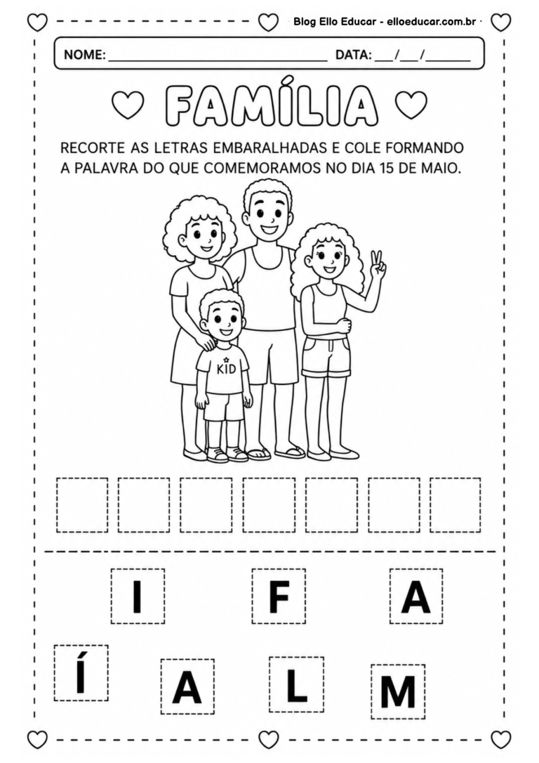 Atividades sobre família para Educação Infantil: PDF gratuito com 20 ...