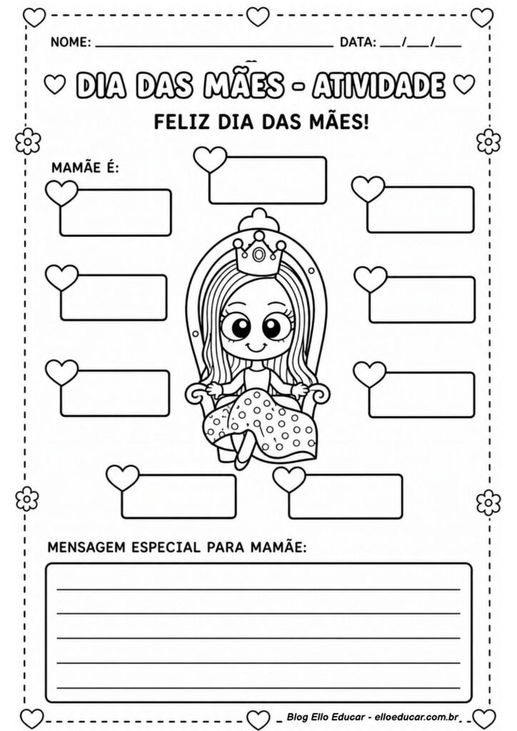 Atividades sobre Dia das Mães para 2° ano