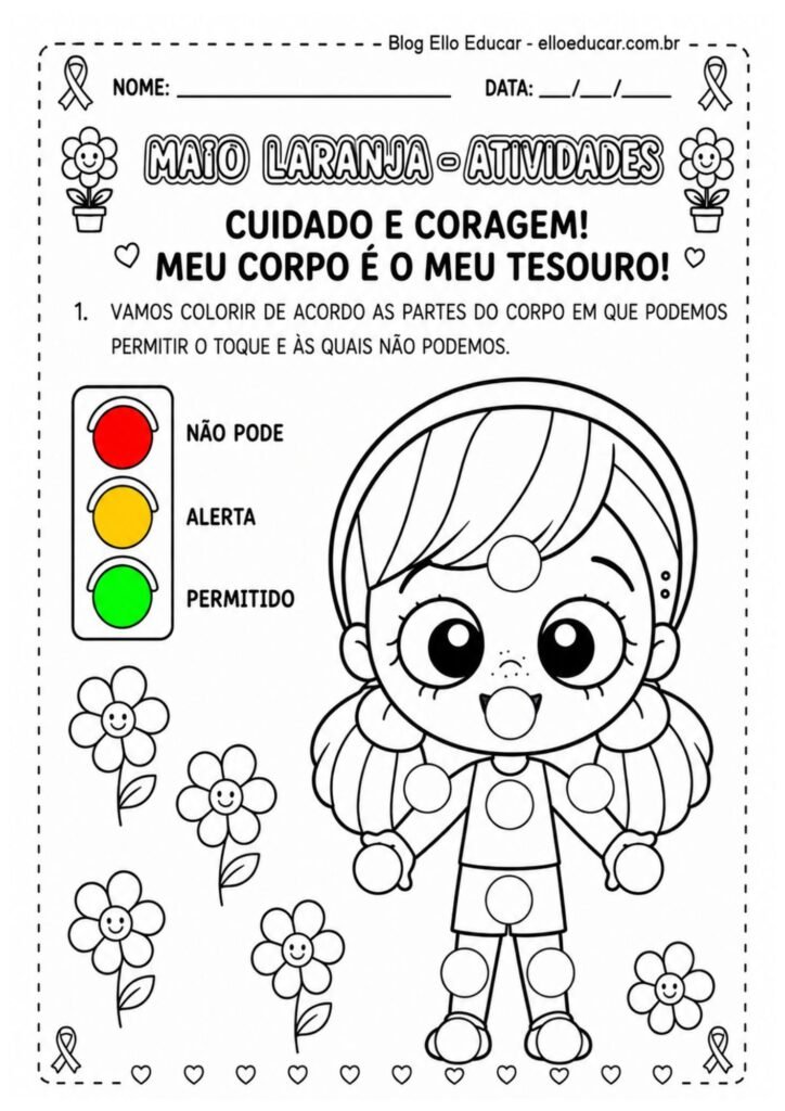 Atividades sobre o Maio Laranja Educação Infantil
