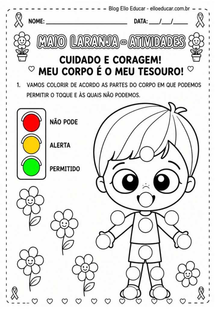Atividades sobre o Maio Laranja Educação Infantil