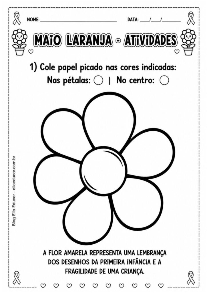 Atividades sobre o Maio Laranja Educação Infantil