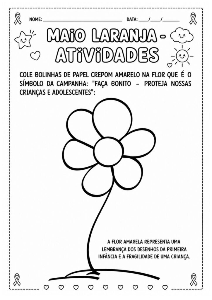 Atividades sobre o Maio Laranja Educação Infantil