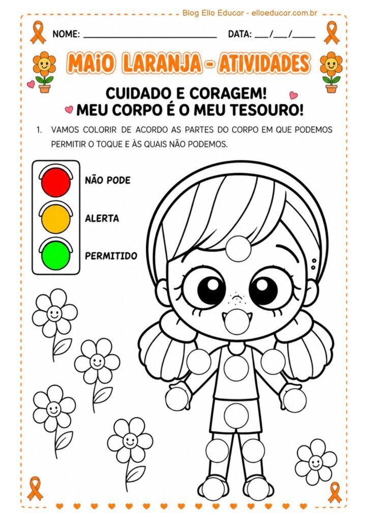 Atividades sobre o Maio Laranja Educação Infantil