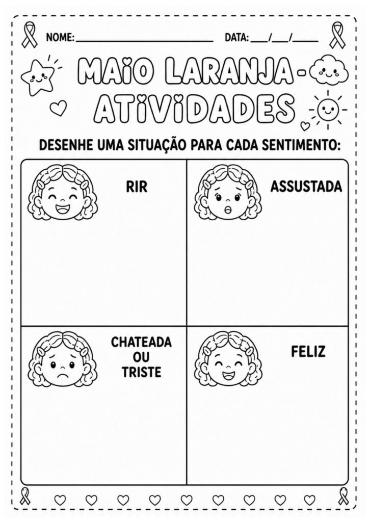 Atividades sobre o Maio Laranja Educação Infantil