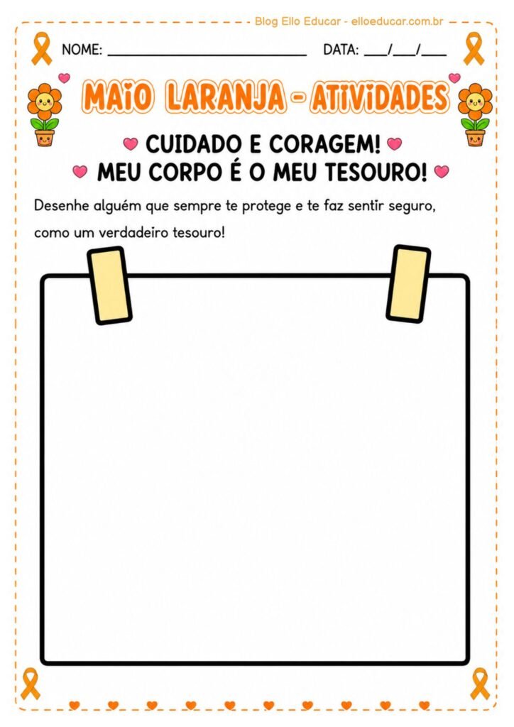 Atividades sobre o Maio Laranja Educação Infantil