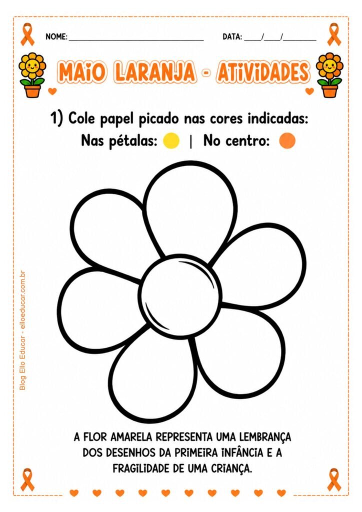 Atividades sobre o Maio Laranja Educação Infantil