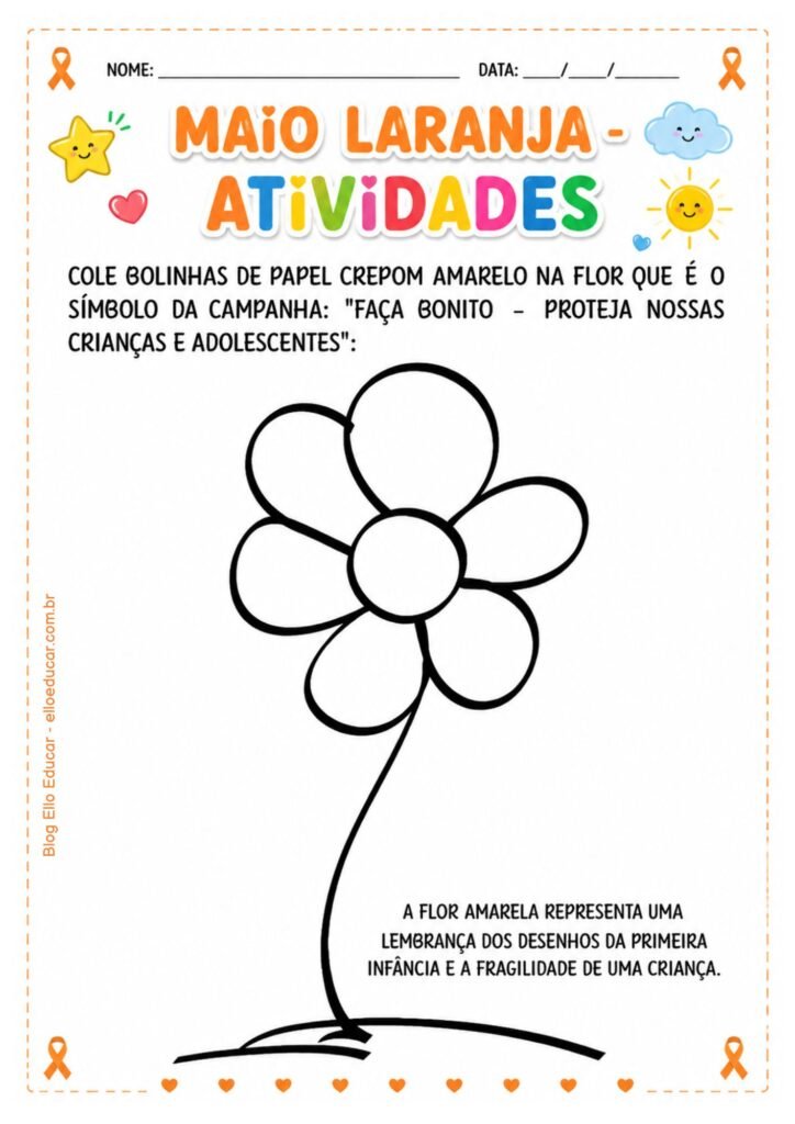 Atividades sobre o Maio Laranja Educação Infantil