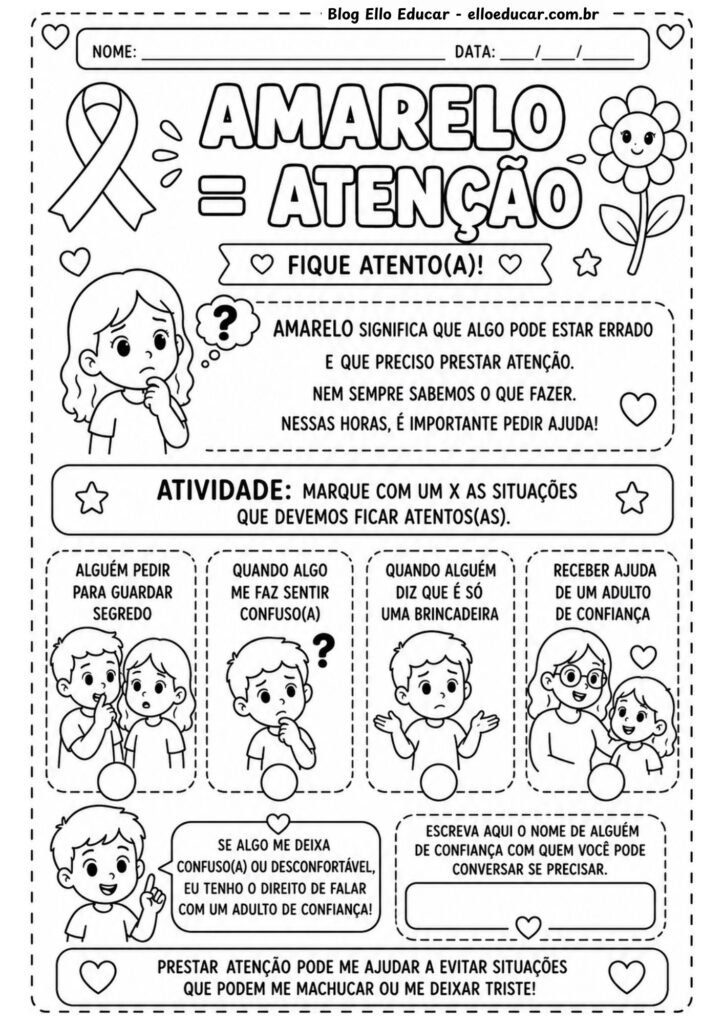 Atividades sobre o Semáforo do Toque