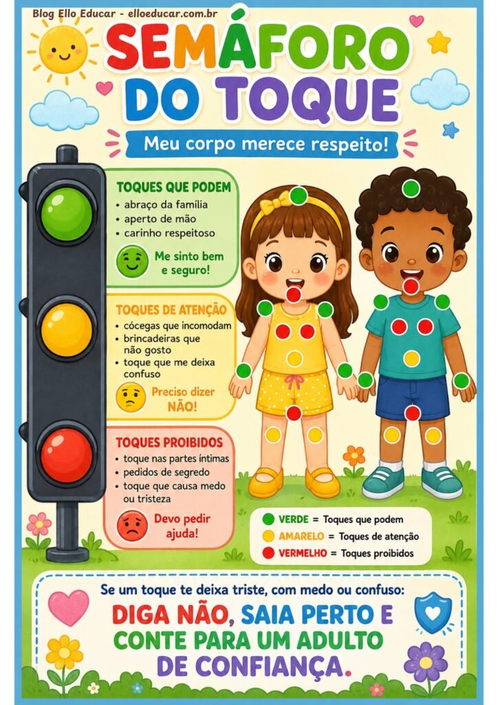 Cartaz Semáforo do Toque.
