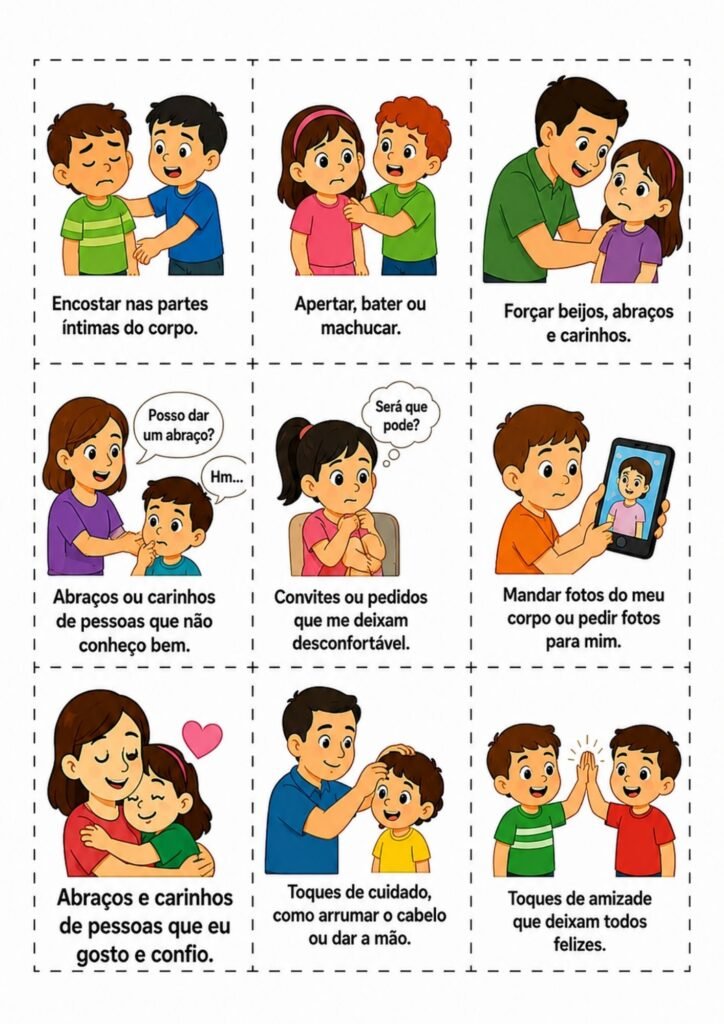 Cartaz de atividade interativa com Semáforo do Toque