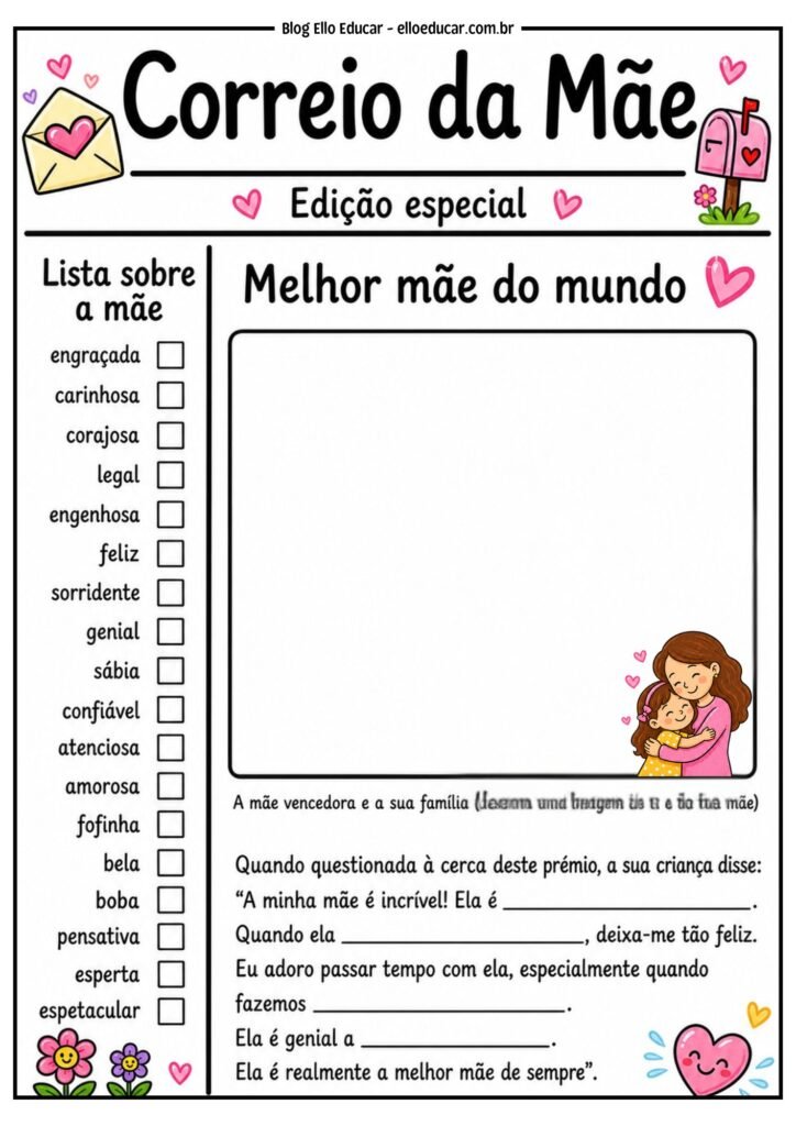 Jornal do Dia das Mães.