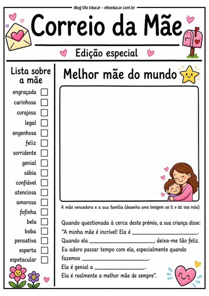 Jornal do Dia das Mães.