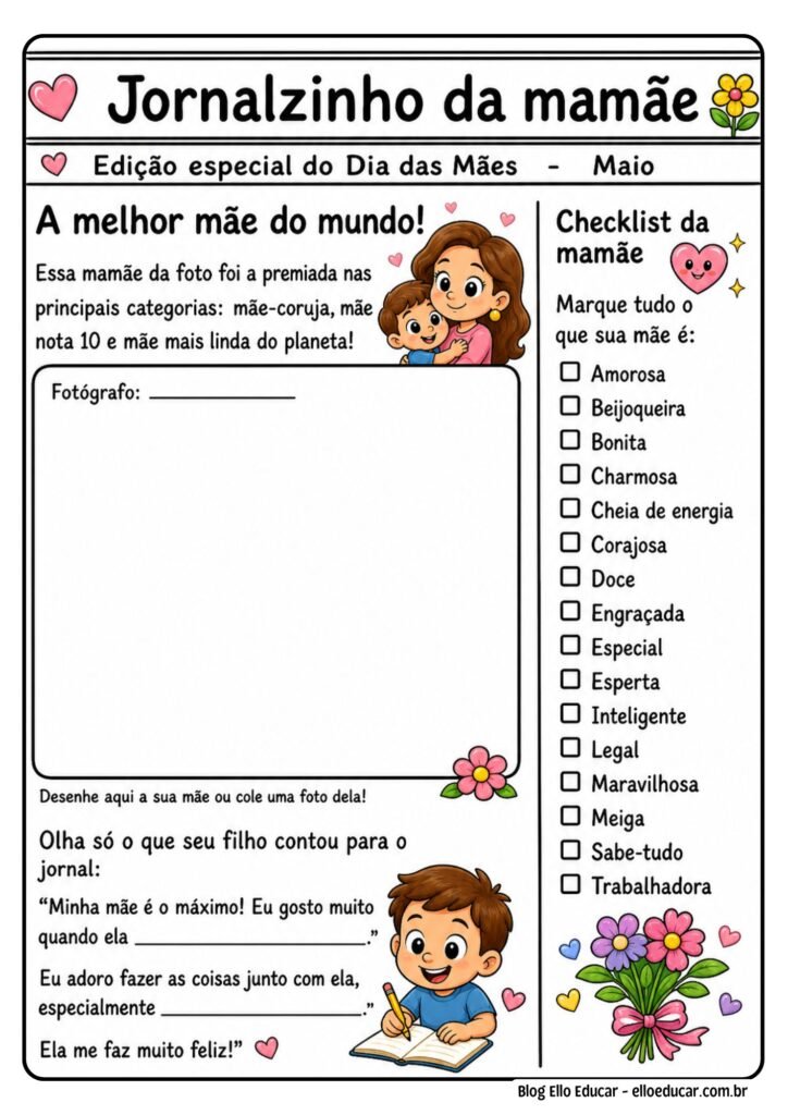 Jornal do Dia das Mães.