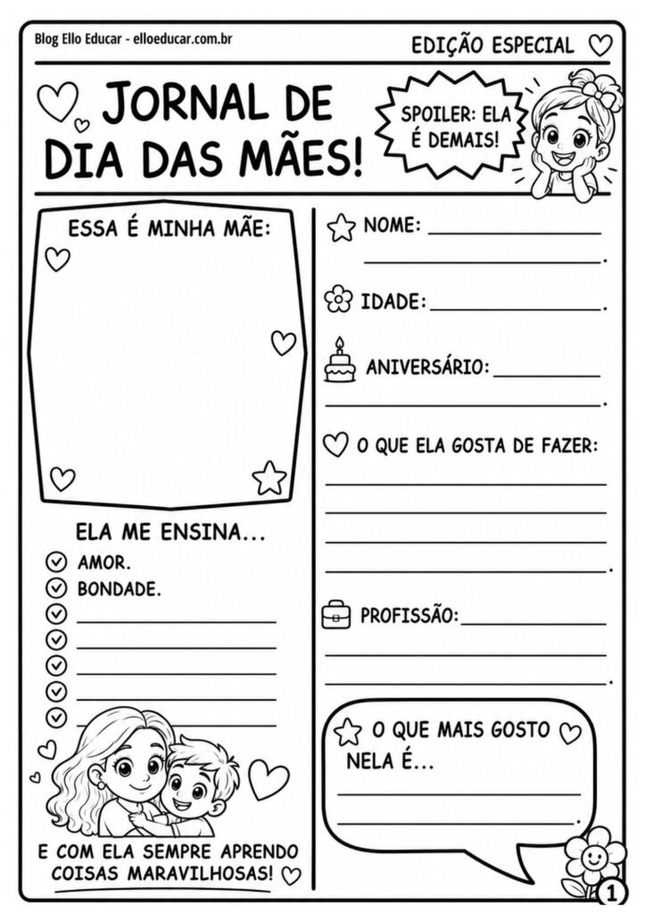 Jornal do Dia das Mães.