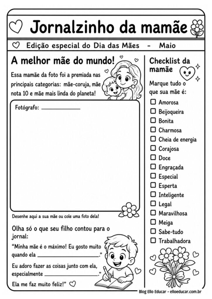 Jornal do Dia das Mães.