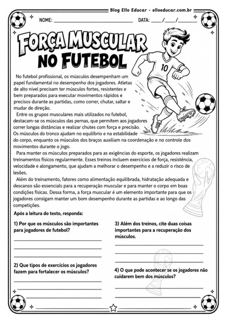 Atividade de Educação Física da Copa do Mundo