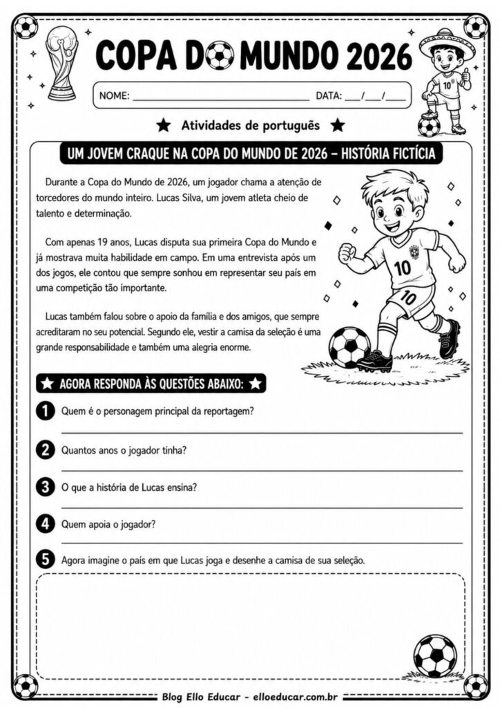 Atividades da Copa do Mundo 3° ano
