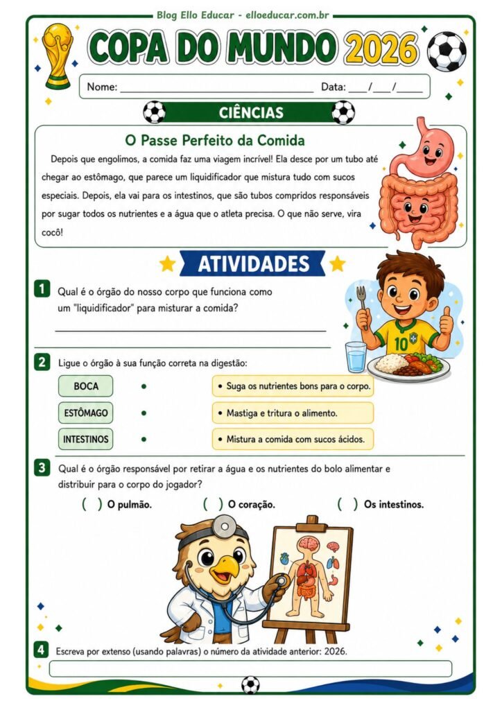 Atividades da Copa do Mundo 4° ano