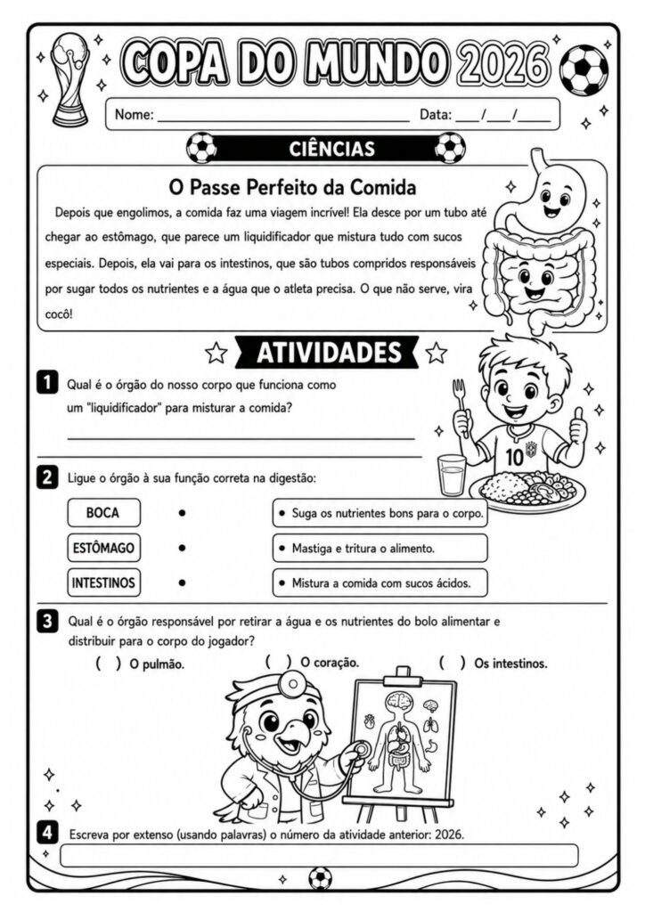 Atividades da Copa do Mundo 4° ano