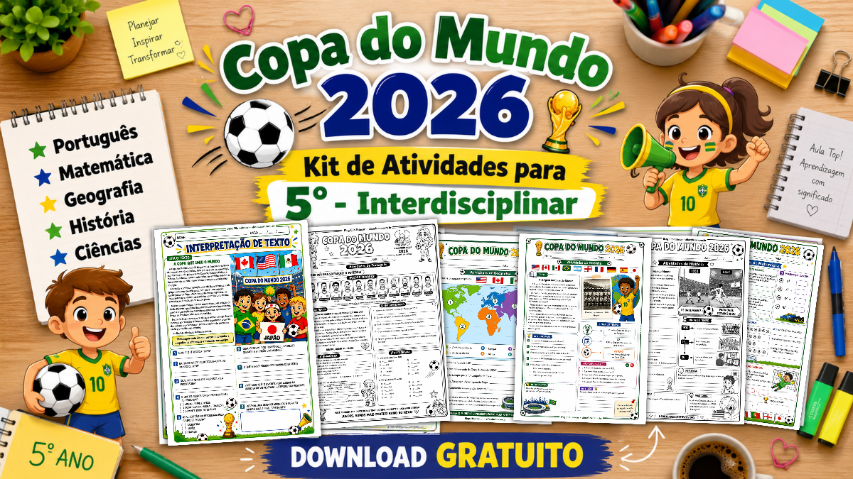 Atividades da Copa do Mundo 5° ano: material gratuito para baixar e imprimir
