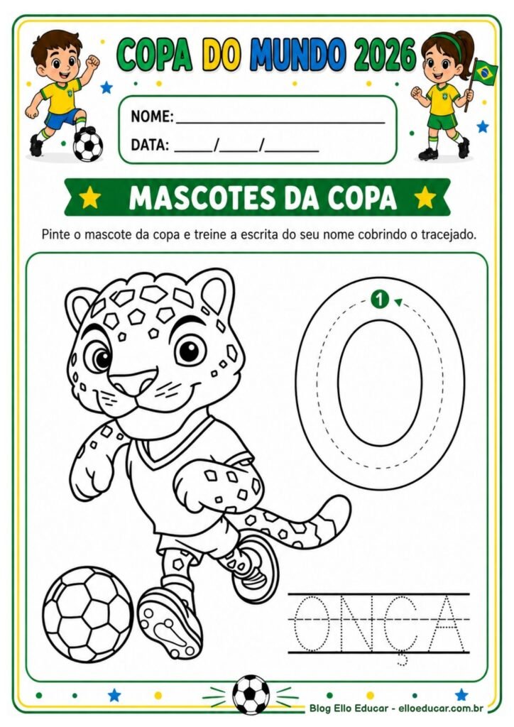 Atividades da Copa do mundo para Educação Infantil