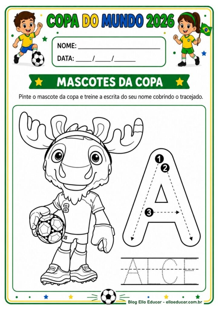 Atividades da Copa do mundo para Educação Infantil