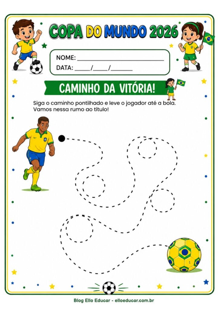 Atividades da Copa do mundo para Educação Infantil