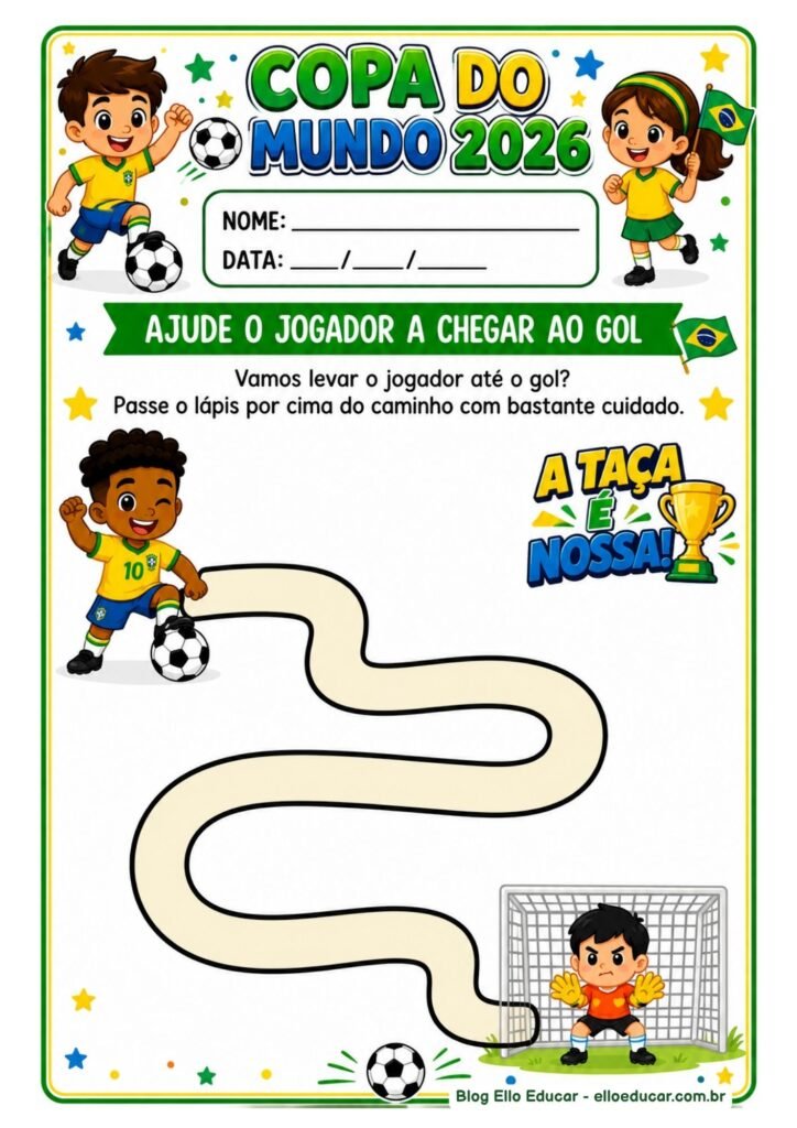 Atividades da Copa do mundo para Educação Infantil