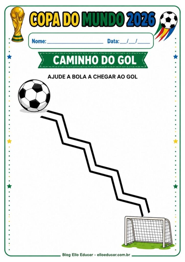 Atividades da Copa do mundo para Educação Infantil
