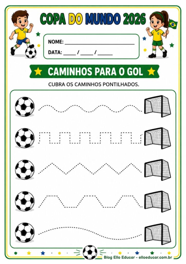 Atividades da Copa do mundo para Educação Infantil