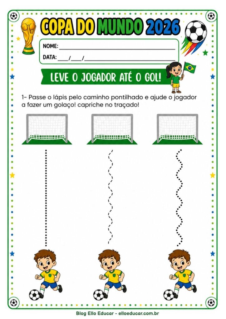 Atividades da Copa do mundo para Educação Infantil