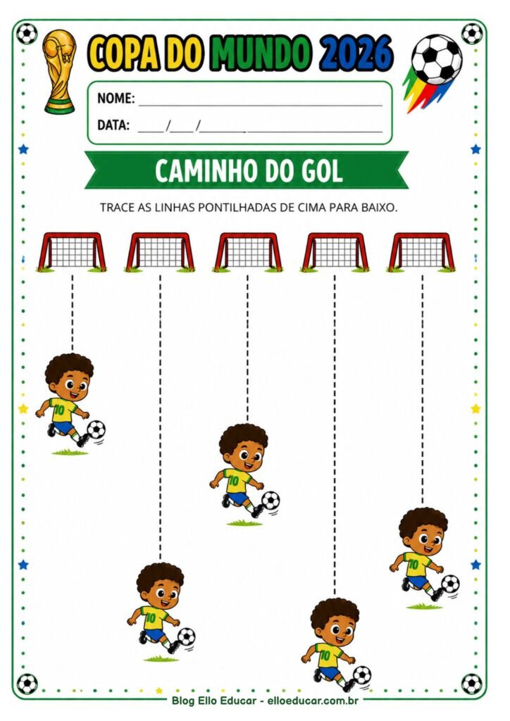 Atividades da Copa do mundo para Educação Infantil