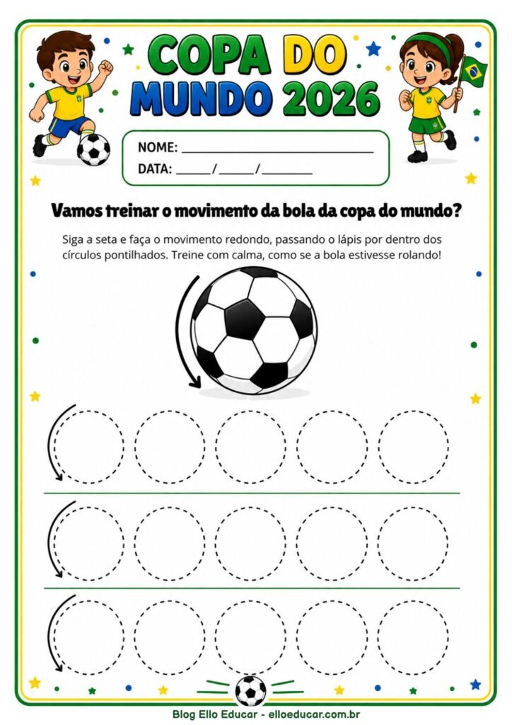 Atividades da Copa do mundo para Educação Infantil