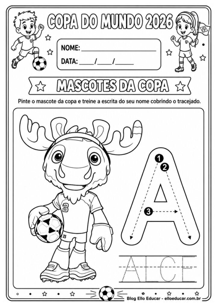 Atividades da Copa do mundo para Educação Infantil