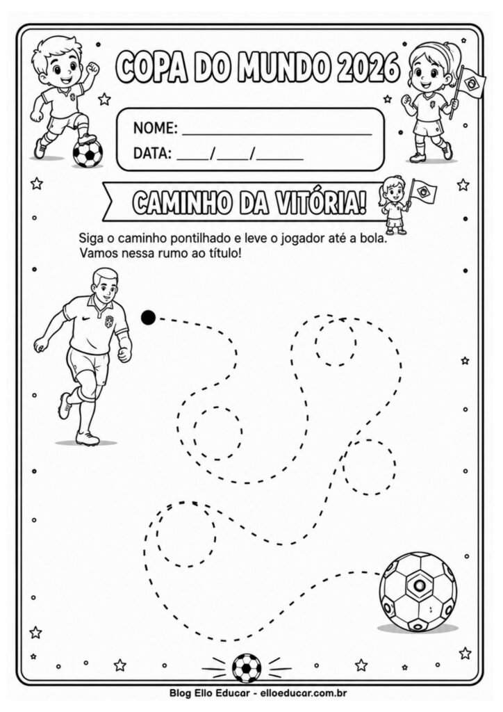 Atividades da Copa do mundo para Educação Infantil