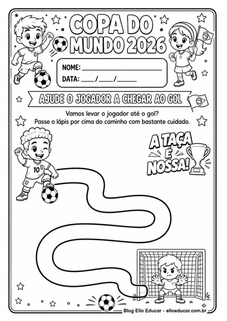 Atividades da Copa do mundo para Educação Infantil