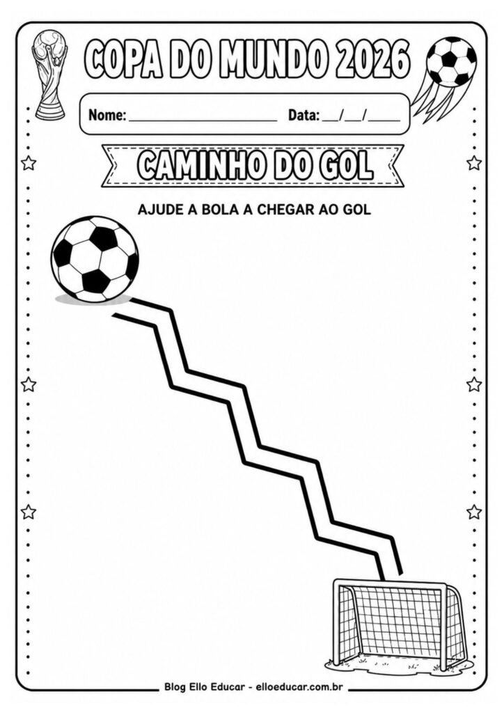 Atividades da Copa do mundo para Educação Infantil