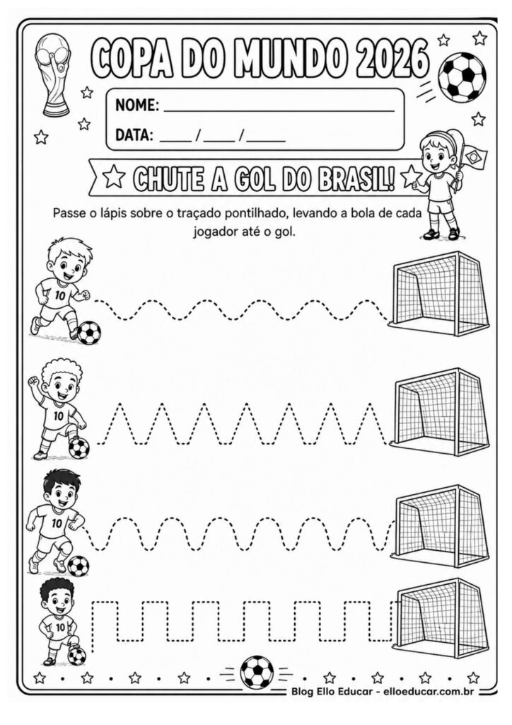 Atividades da Copa do mundo para Educação Infantil