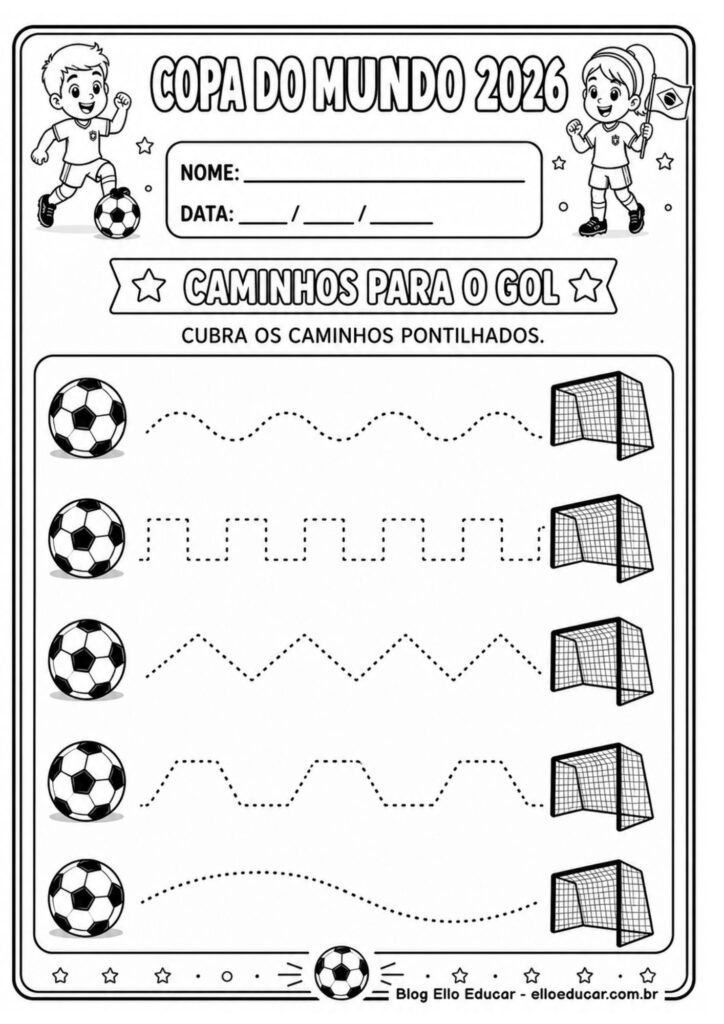 Atividades da Copa do mundo para Educação Infantil