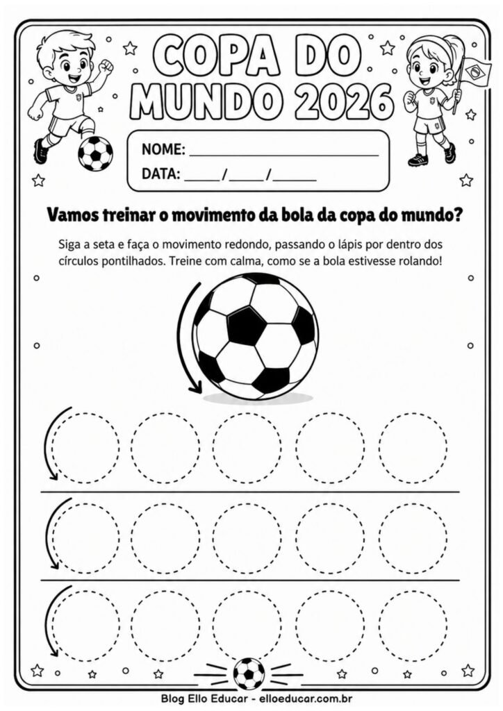 Atividades da Copa do mundo para Educação Infantil
