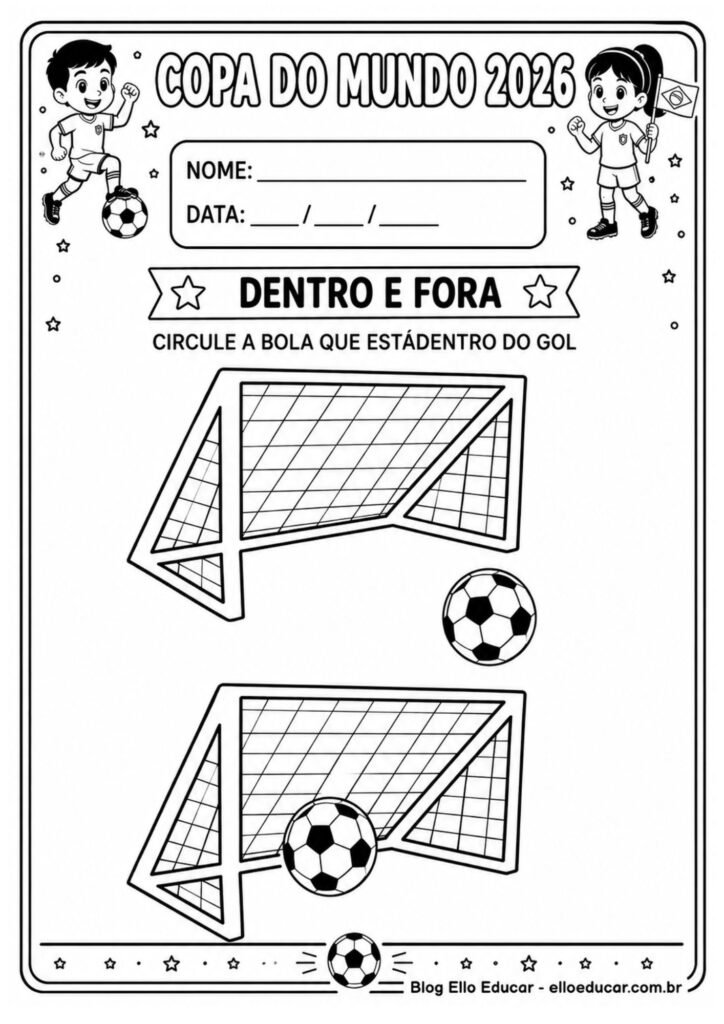 Atividades da Copa do mundo para Educação Infantil