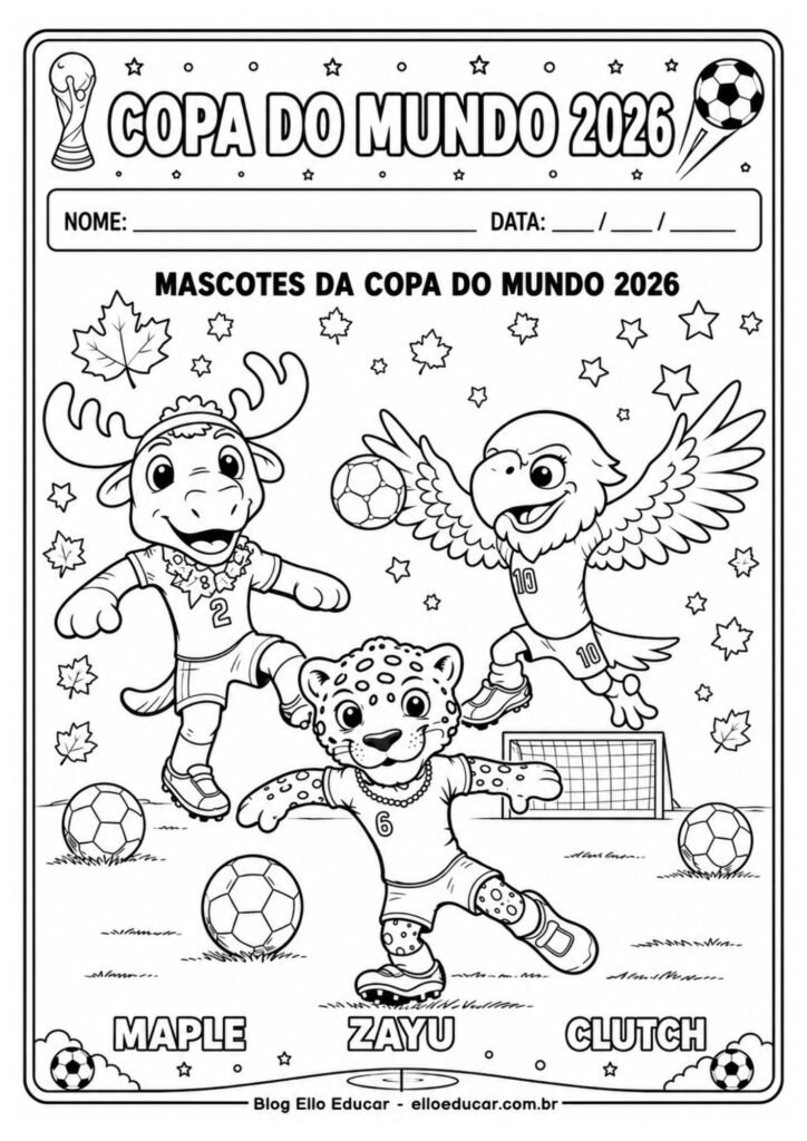 Atividades da Copa do mundo para Educação Infantil