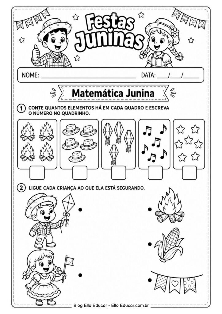 Atividades de Festas Juninas para Educação Infantil