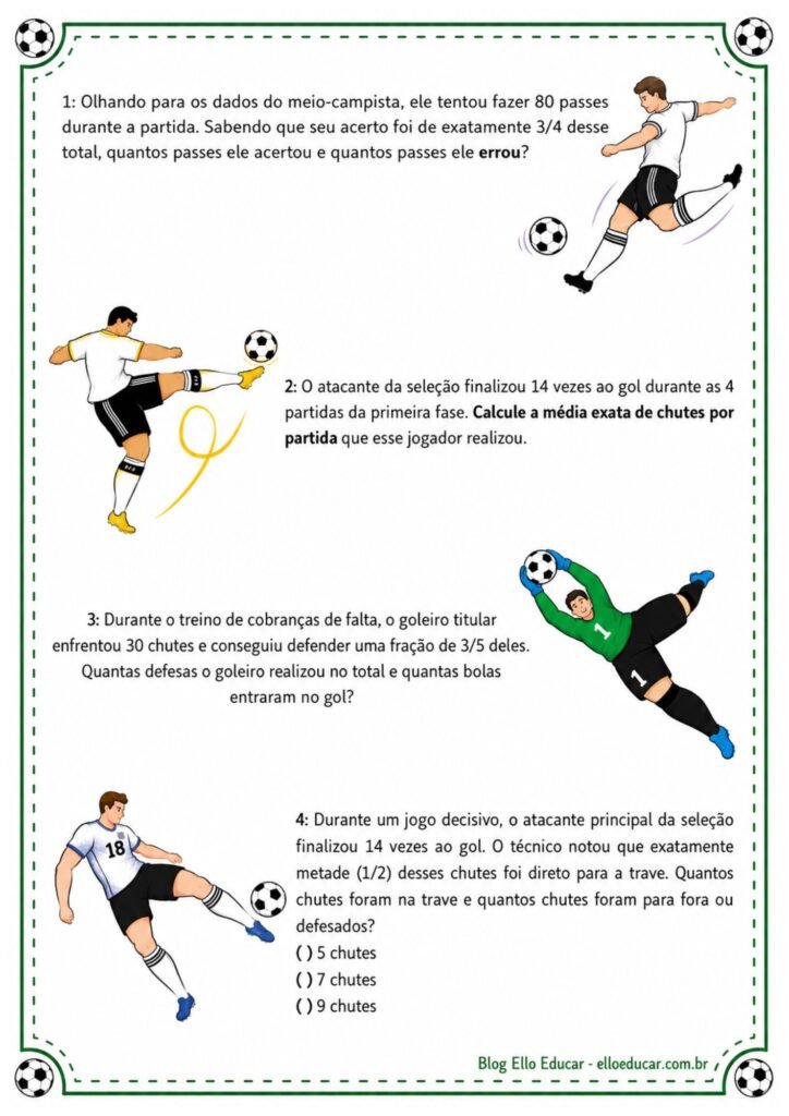 Atividades de Matemática Copa do Mundo 2026 5° ano