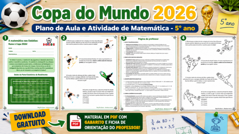 Atividades de Matemática Copa do Mundo 2026 5° ano